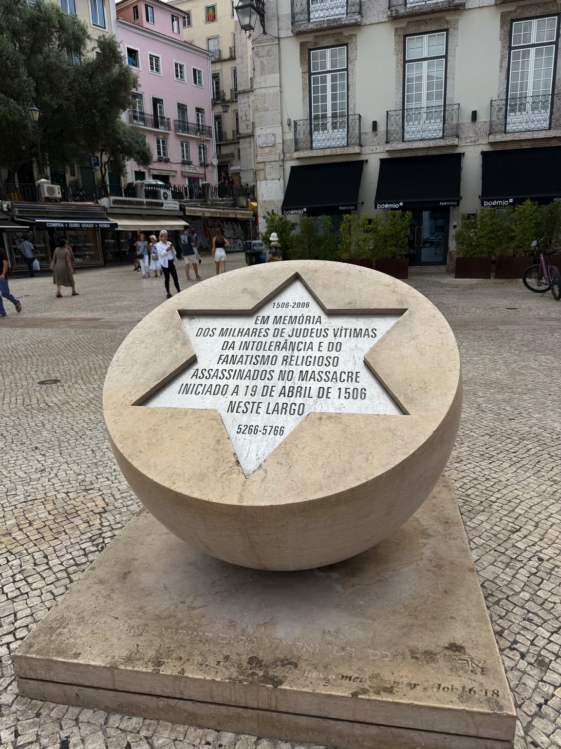 Jewish memorial in Lisbon, Portugal